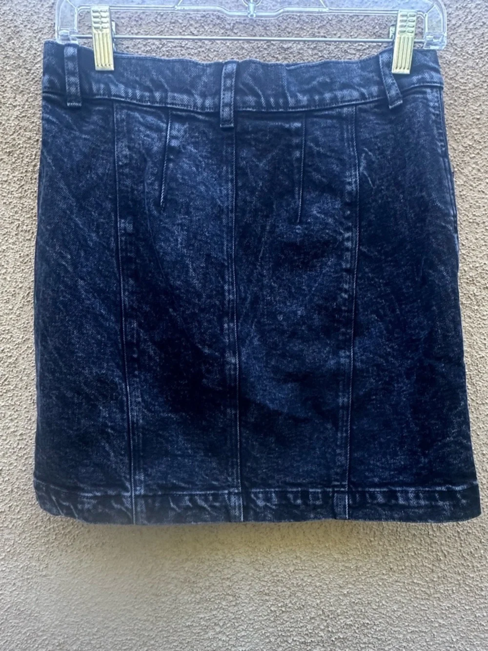 NOAM “Brill” Denim Mini Skirt In Black Ice Size 27 New With Tag!